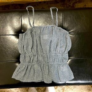 Blue and White Patterned Tank